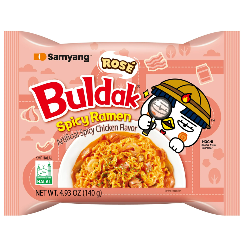 BULDAK - RAMEN BULDAK ROSE AU POULET ÉPICÉ, 140 G