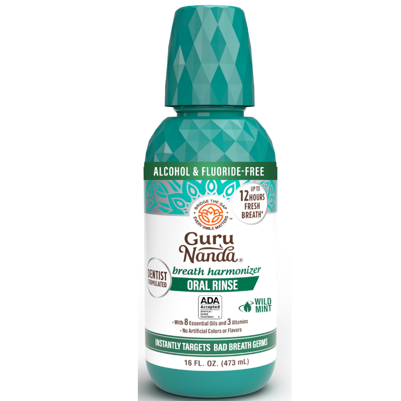 GURU NANDA - BAIN DE BOUCHE ORAL RINSE BREATH HARMONIZER - MENTHE SAUVAGE 473ML