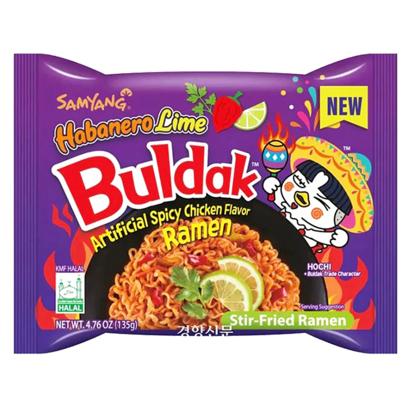 BULDAK - RAMEN AU POULET HABANERO ET CITRON VERT - 140G