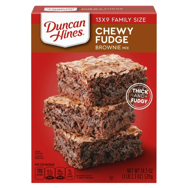 DUNCAN HINES - CHEWY FUDGE BROWNIE MIX - 18,3OZ