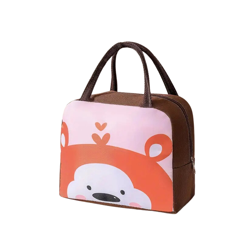 SAC LUNCH À GRANDE CAPACITÉ BOÎTE FAUVE BRUN