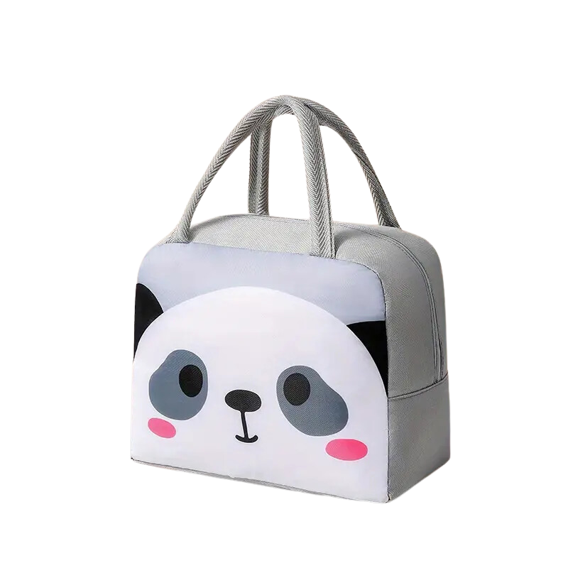 SAC LUNCH À GRANDE CAPACITÉ BOÎTE PANDA GRIS