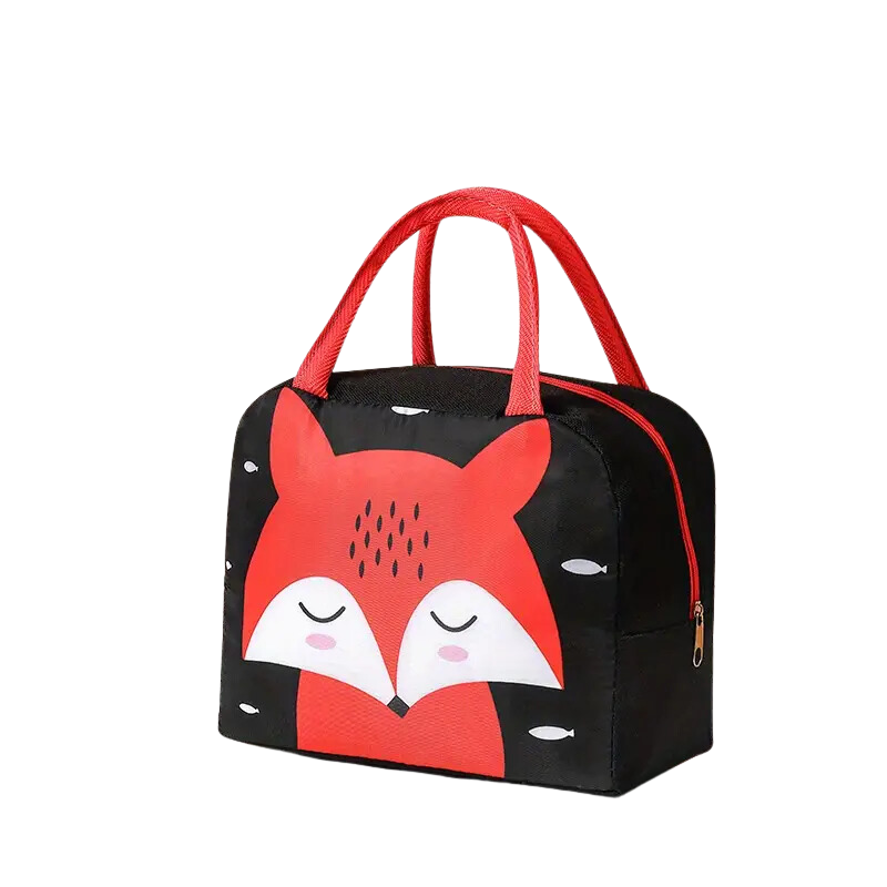 SAC LUNCH À GRANDE CAPACITÉ BOÎTE RENARD NOIR