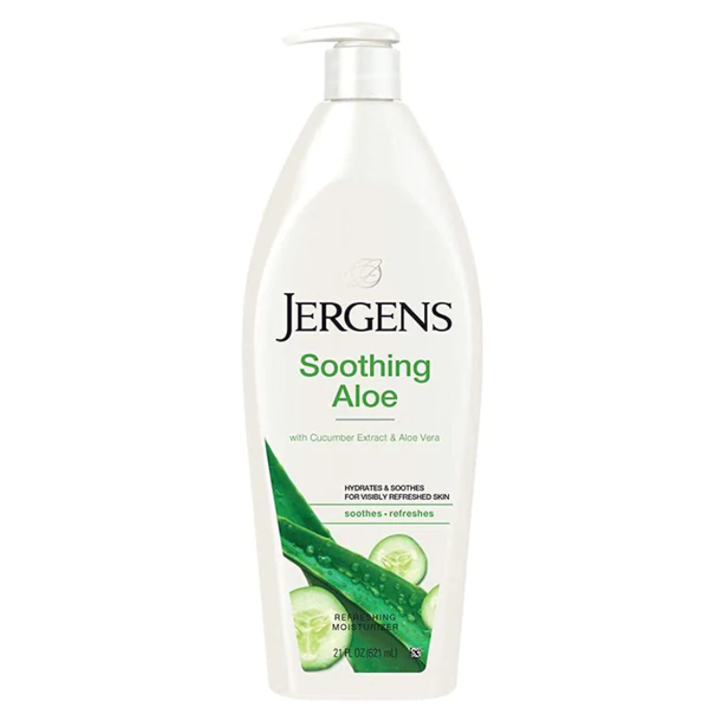 JERGENS - LOTION APAISANTE ET RAFRAÎCHISSANTE POUR LE CORPS À L'ALOE VERA ET À L'EXTRAIT DE CONCOMBRE - 621ML
