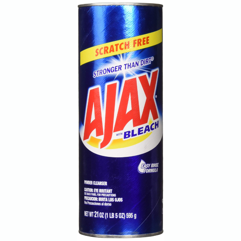 AJAX - NETTOYANT EN POUDRE AVEC NETTOYANT MULTI-USAGES À L'EAU DE JAVEL - 595 G