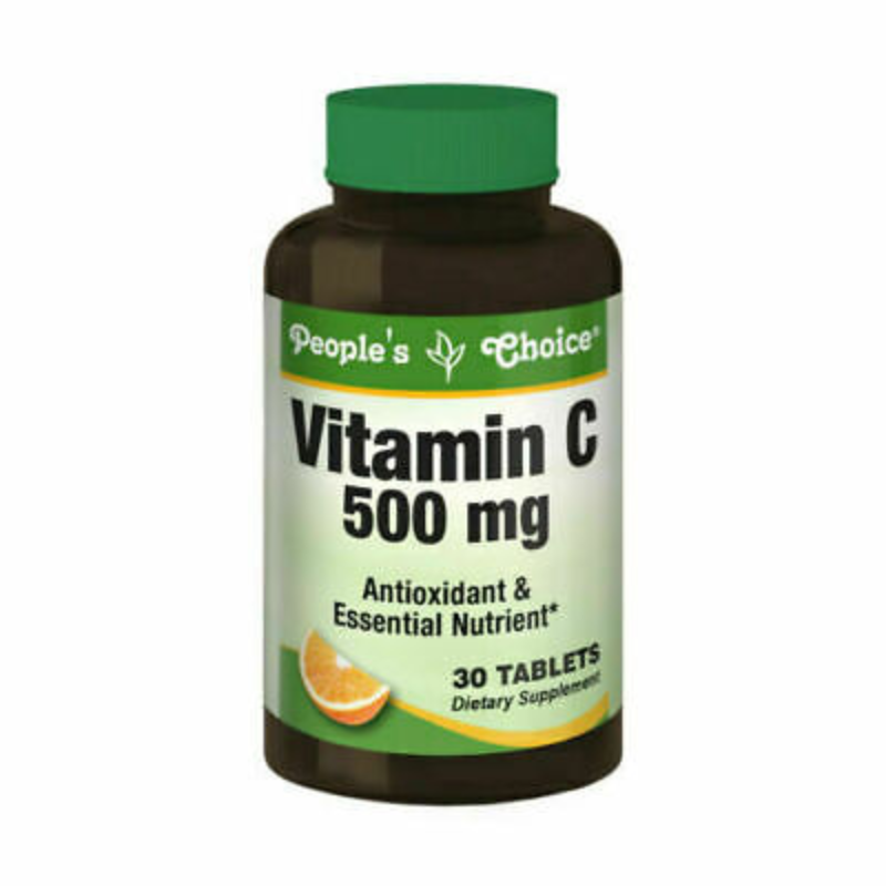PEOPLE'S CHOICE VITAMIN C 500 MG 30 TABLETS
