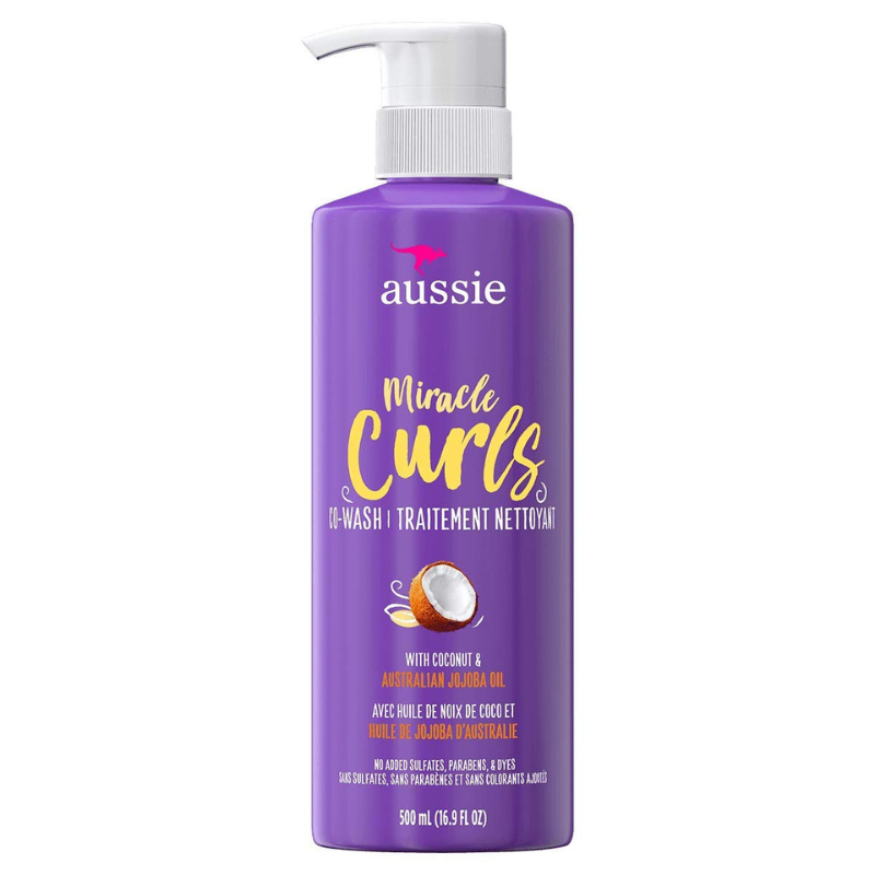 Aussie Miracle Curls Co-Wash Traitement Nettoyant à l’Huile de Coco et à l’Huile de Jojoba d’Australie ( 500 ml)