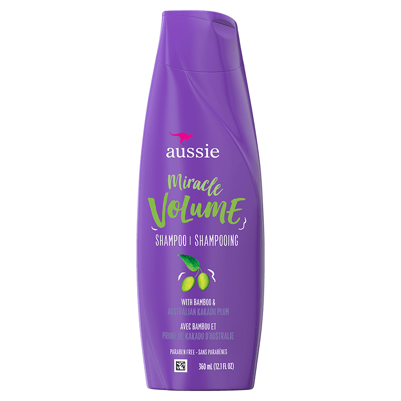 Aussie Miracle Volume Shampoing sans paraben avec Bamboo et Prune de Kakadu d’Australie (360 ml)