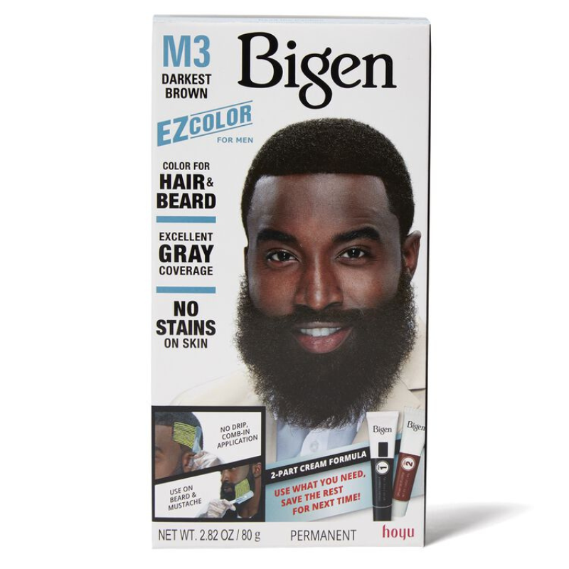 BIGEN EZ COLORATION PERMANENTE POUR HOMMES KIT MARRON LE PLUS FONCÉ M3 2.82 OZ