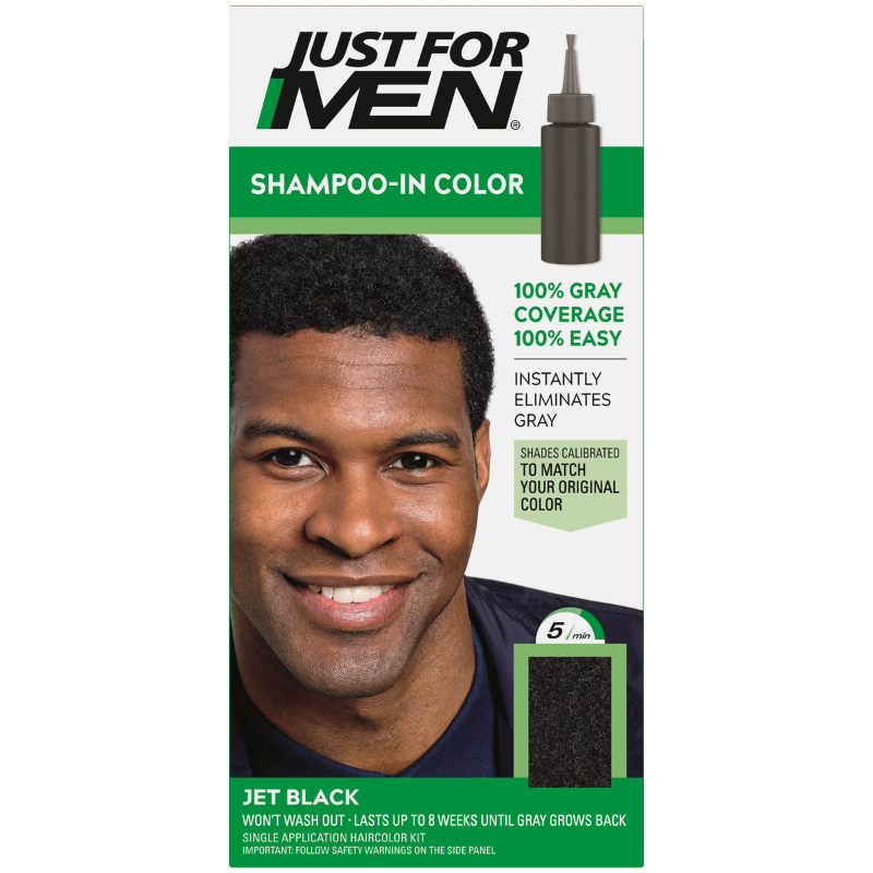 JUST FOR MEN SHAMPOO IN #H-60 HAIRCOLOR JET BLACK