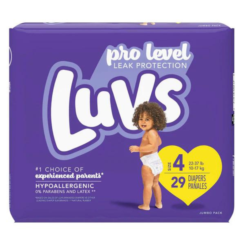 LUVS PRO LEVEL Couches De Protection Contre Les Fuites (TAILLE 4) 29CT