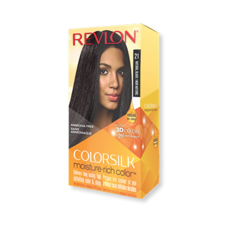 REVLON COLORSILK #21 NOIR NATUREL COULEUR RICHE EN HUMIDITÉ