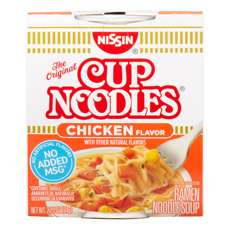 NISSIN CUP NOODLES, SAVEUR DE POULET 64g