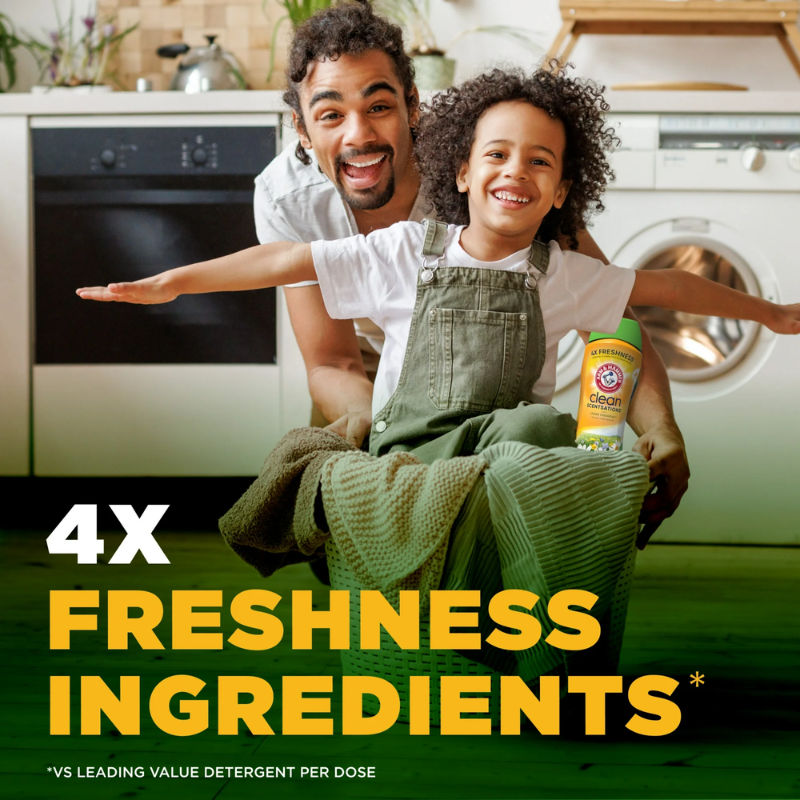 ARM & HAMMER - REHAUSSEUR DE PARFUM POUR LESSIVE CLEAN SENSATIONS, PARFUM PRAIRIE PROPRE - 24OZ