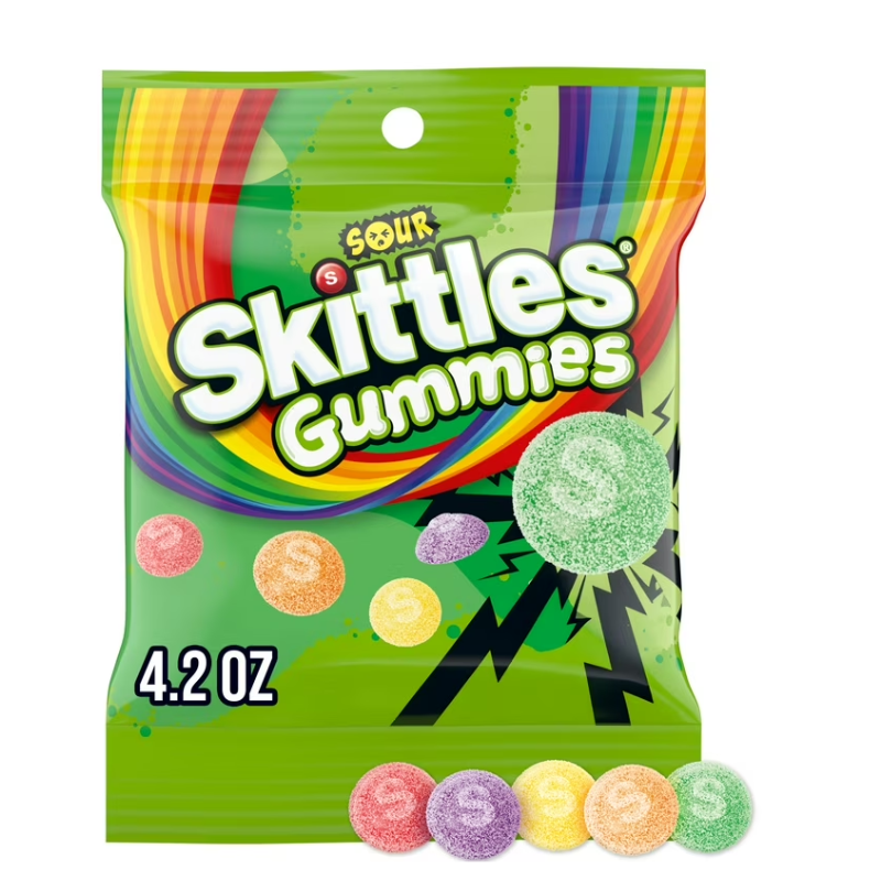 SKITTLES - SOUR GUMMIES - 4.2OZ
