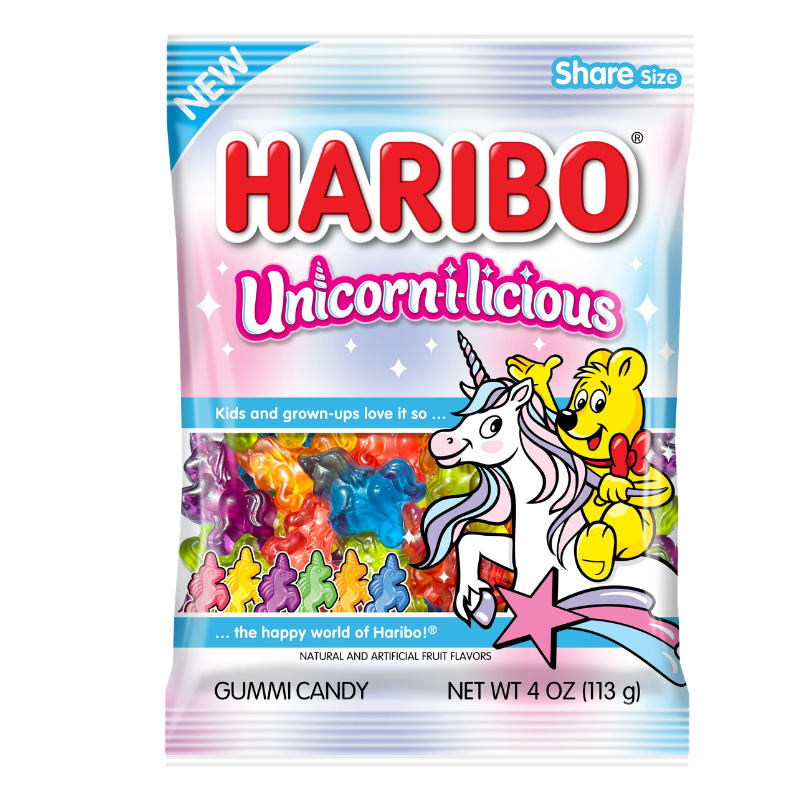 HARIBO - UNICORN-I-LICIOUS GUMMIES - 4OZ