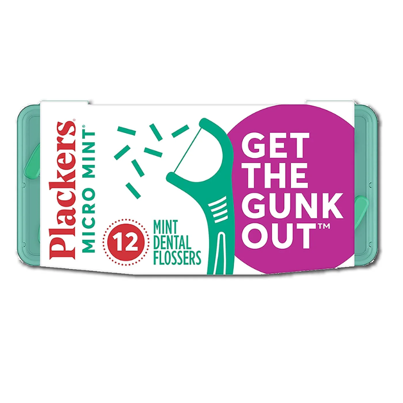 PLACKERS - MICRO MINT DENTAL FLOSSERS - 12CT