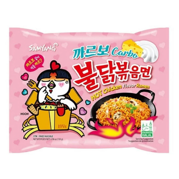 BULDAK - CARBONARA  SPICY RAMEN  CHICKEN FLAVOR - 4.58OZ