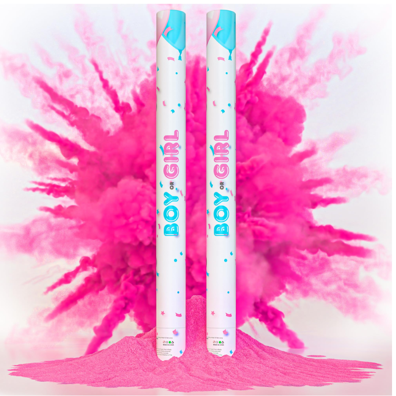 BOY OR GIRL CONFETTI REVELATEUR DE SEXE BEBE (ROSE)