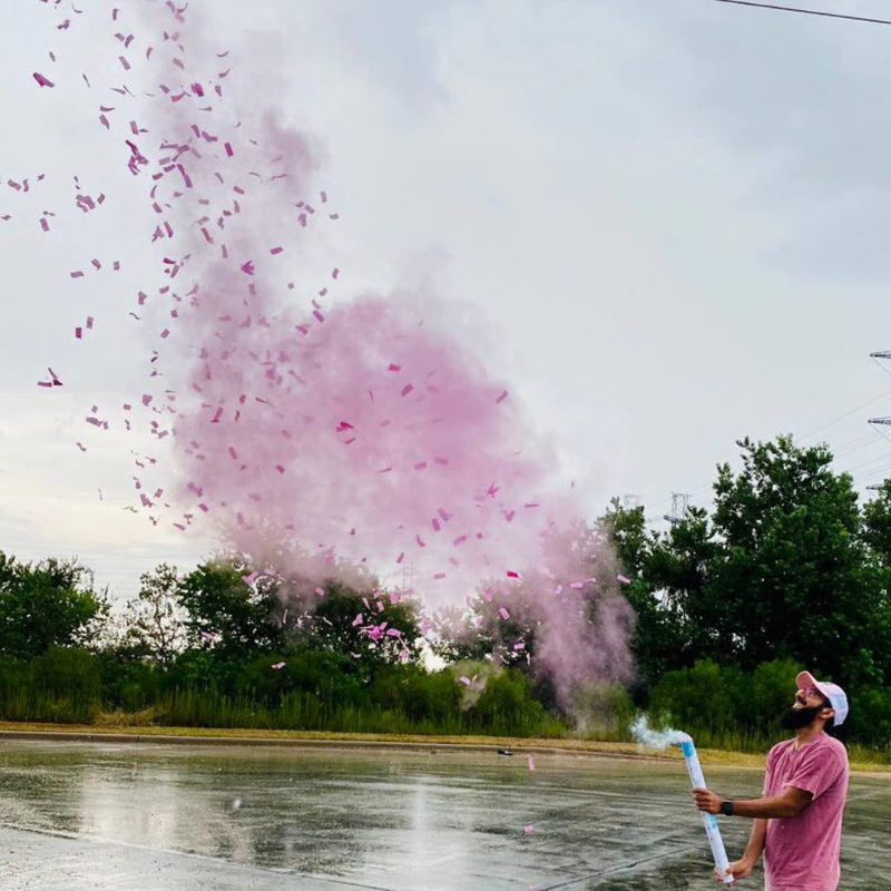 BOY OR GIRL CONFETTI REVELATEUR DE SEXE BEBE (ROSE)