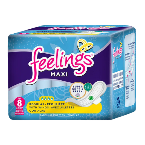 FEELING - SERVIETTES HYGIÉNIQUES MAXI - 8 PADS