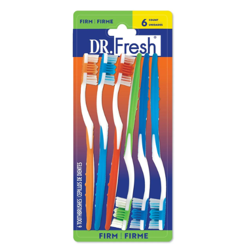 DR FRESH  BROSSE À DENTS  AVEC GRATTE-LANGUE - 6 BROSSE À DENTS