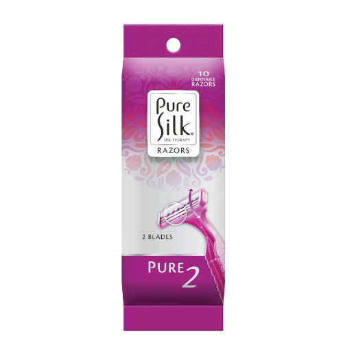 PURE SILK - SPA THERAPY 2 BLADES DISPOSABLE RAZORS - 4CT