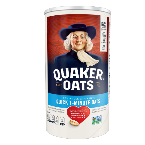 QUAKER - OATS  QUICK 1-MINUTES OATS - 18.OZ