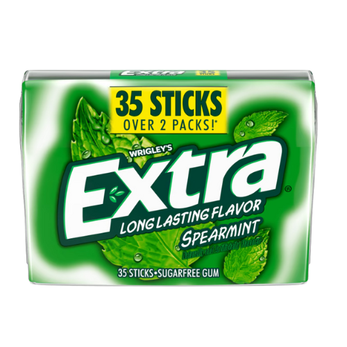 EXTRA - CHEWING-GUM SANS SUCRE À LA MENTHE VERTE - 42G