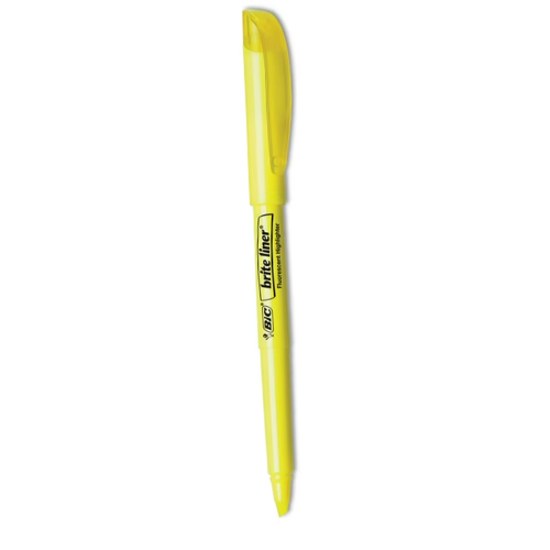 BIC SURLIGNEUR  BRITE LINER, POINTE BISEAUTÉE