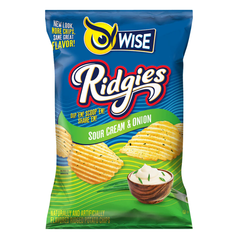 WISE - RIDGIES SOUR CREAM & ONION - 0,75OZ