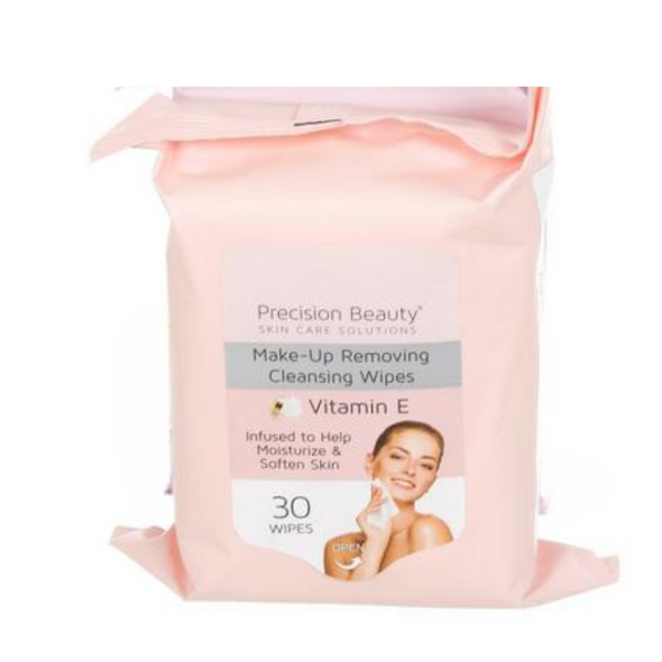 PRECISION BEAUTY MAKE-UP REMOVING CLEANSING WIPES VITAMIN E - 30 WIPES