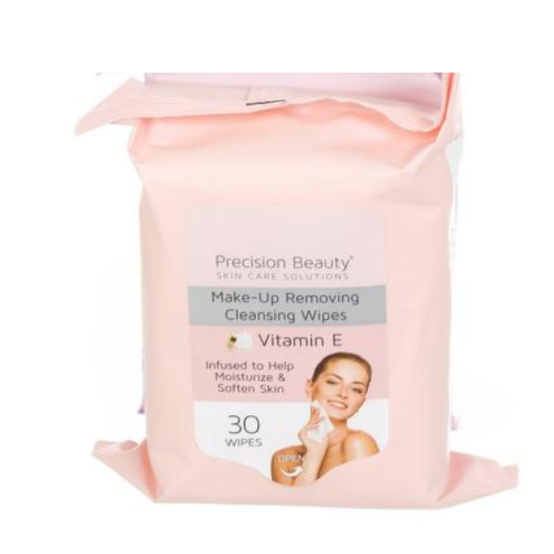 PRECISION BEAUTY MAKE-UP REMOVING CLEANSING WIPES VITAMIN E - 30 WIPES