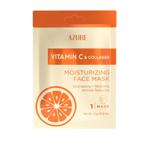 AZURE - MASQUE HYDRATANT POUR LE VISAGE À LA VITAMINE C ET AU COLLAGÈNE  - 0,74OZ