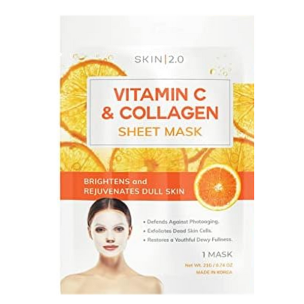 SKIN 2.0 - VITAMIN C & COLLAGEN SHEET MASK - 0,74OZ