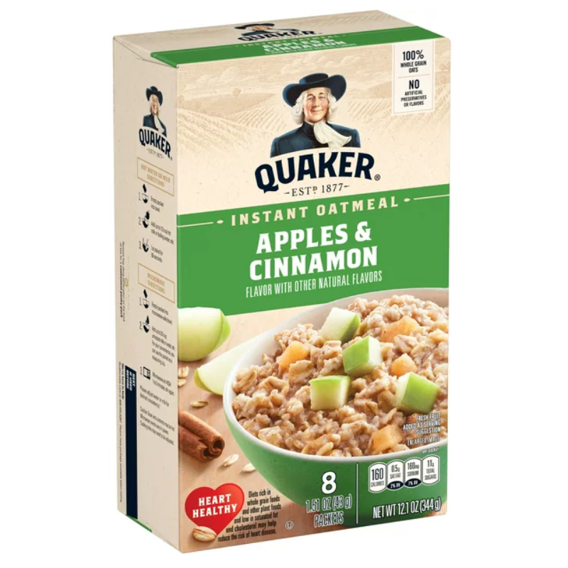 QUAKER - OATMEAL  POMME ET CANNELLE - 12,1 OZ