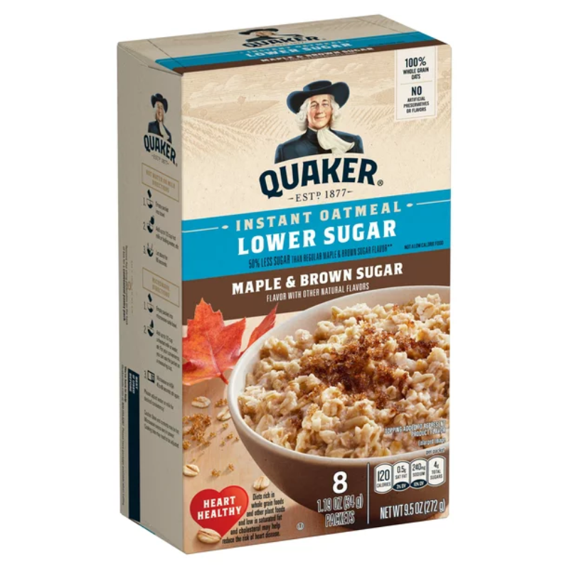 QUAKER - OATMEAL LOWER SUGAR - 9,5 OZ