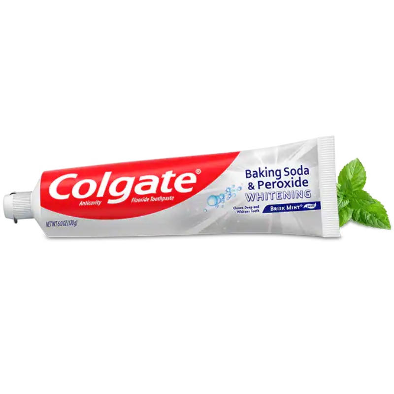 COLGATE DENTIFRICE BAKING SODA & PEROXIDE WHITENING BRISK MINT 5 OZ