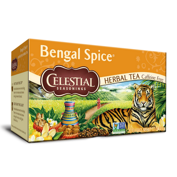 CELESTIAL SEASONINGS -TISANE AUX ÉPICES DU BENGALE SANS CAFÉINE 47 G - 20 SACHETS DE THÉ