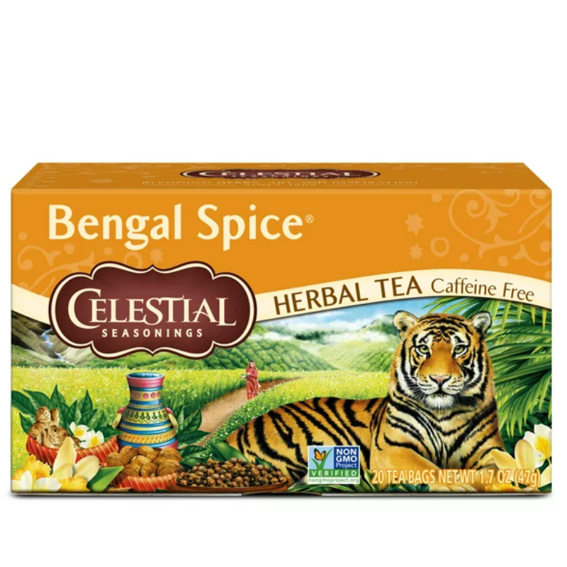 CELESTIAL SEASONINGS -TISANE AUX ÉPICES DU BENGALE SANS CAFÉINE 47 G - 20 SACHETS DE THÉ