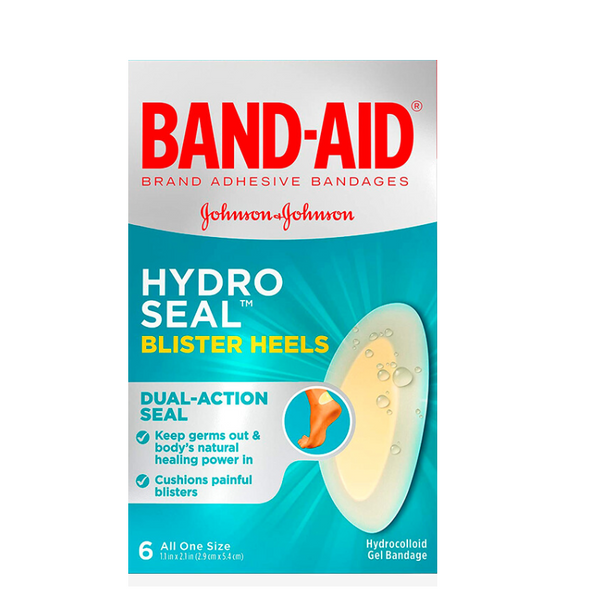 JOHNSON & JOHNSON BRAND-AID - PANSEMENTS ADHÉSIFS HYDRO SEAL POUR AMPOULES AU TALON - 6CT