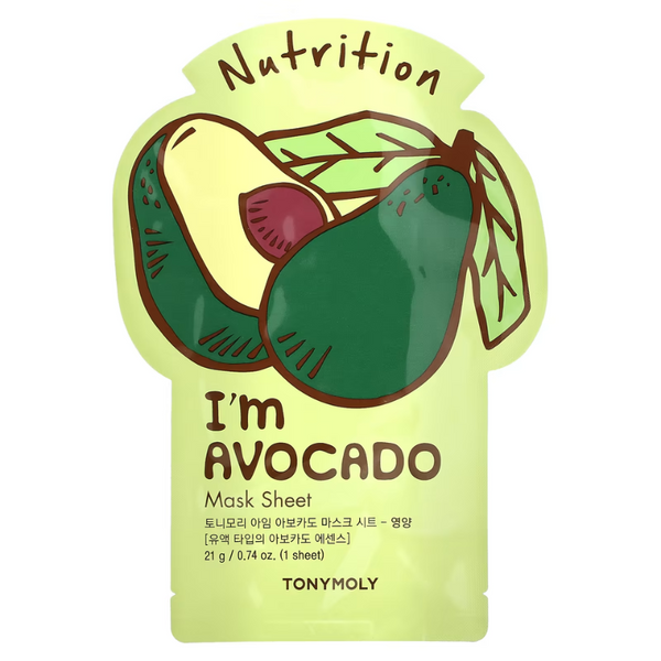 TONYMOLY NUTRITION - I'M AVOCADO MASK SHEEET - 0,74 OZ