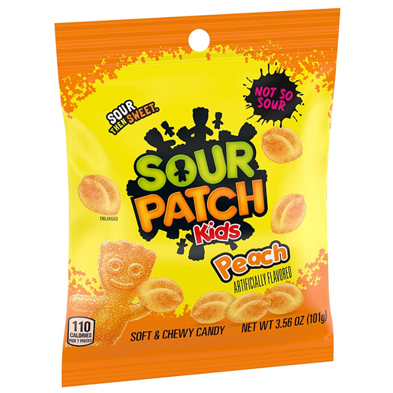 SOUR PATCH KIDS PEACH ARTIFICIALY FLAVORED FL3,58 OZ