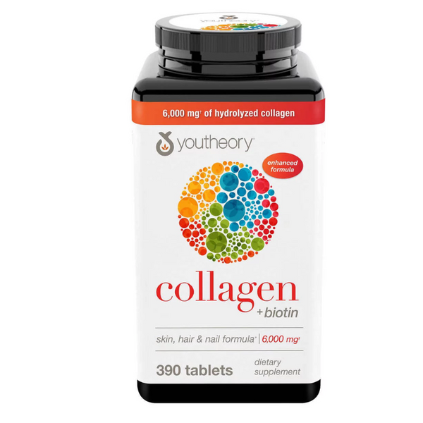 YOUTHEORY - COLLAGÈNE + BIOTINE PEAU CHEVEUX & ONGLES FORMULA (6000MG) - 390CT