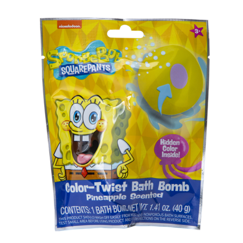 NICKLELODEON - SPONGEBOB SQUAREPANTS COLOR TWIS BATH BOMB PINEAPPLE SCENTED - 1,41 OZ