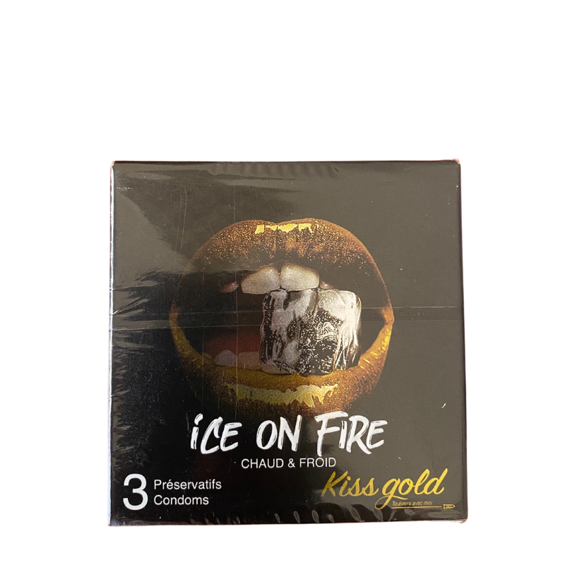 KISS GOLD ICE ON FIRE PRESERVATIFS/CONDOMS