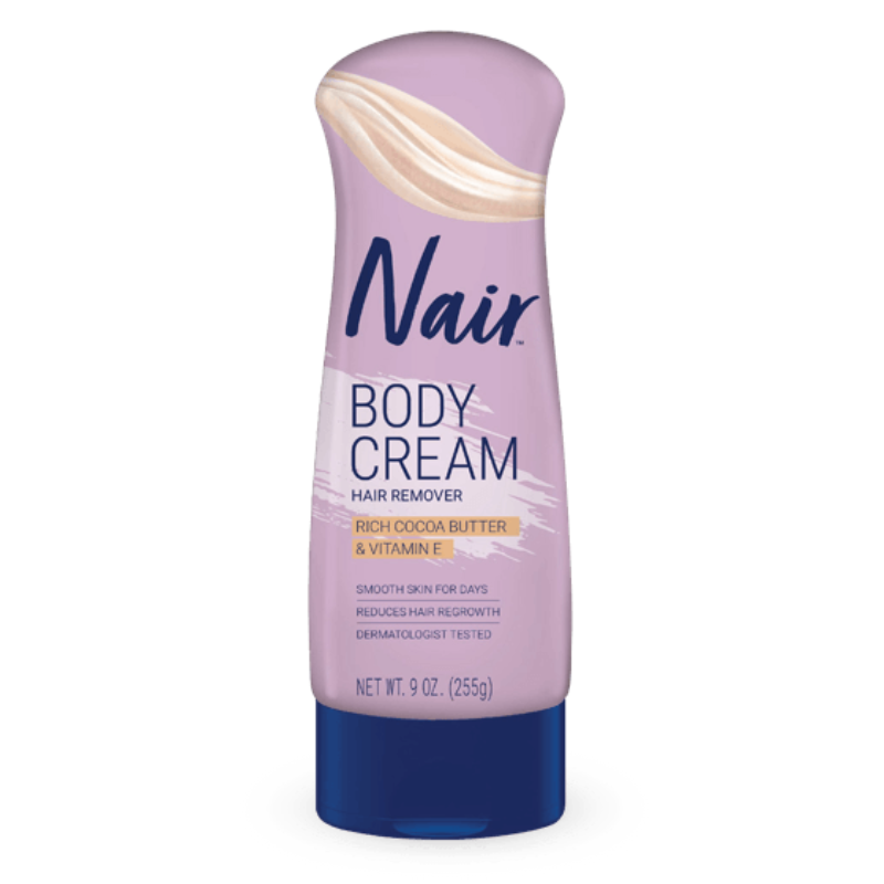 NAIR - CRÈME ÉPILANTE POUR LE CORPS RICHE EN BEURRE DE CACAO ET VITAMINE - 255G