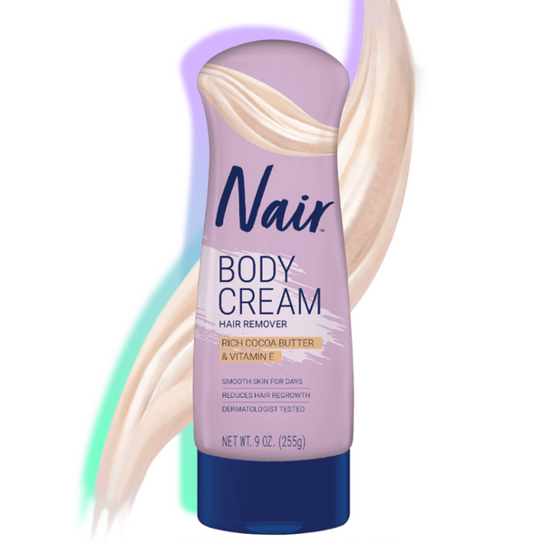 NAIR - CRÈME ÉPILANTE POUR LE CORPS RICHE EN BEURRE DE CACAO ET VITAMINE - 255G