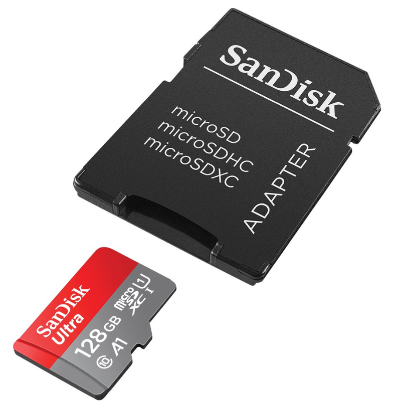 SANDISK - ULTRA MICRO SD XC UHS I CARD WITH ADAPTER - 128GB