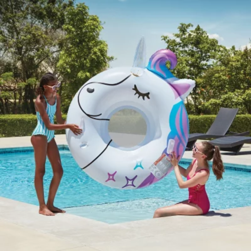 SaveOnMany Summer beach licorne flotteur piscine gonflable, 108 x 50